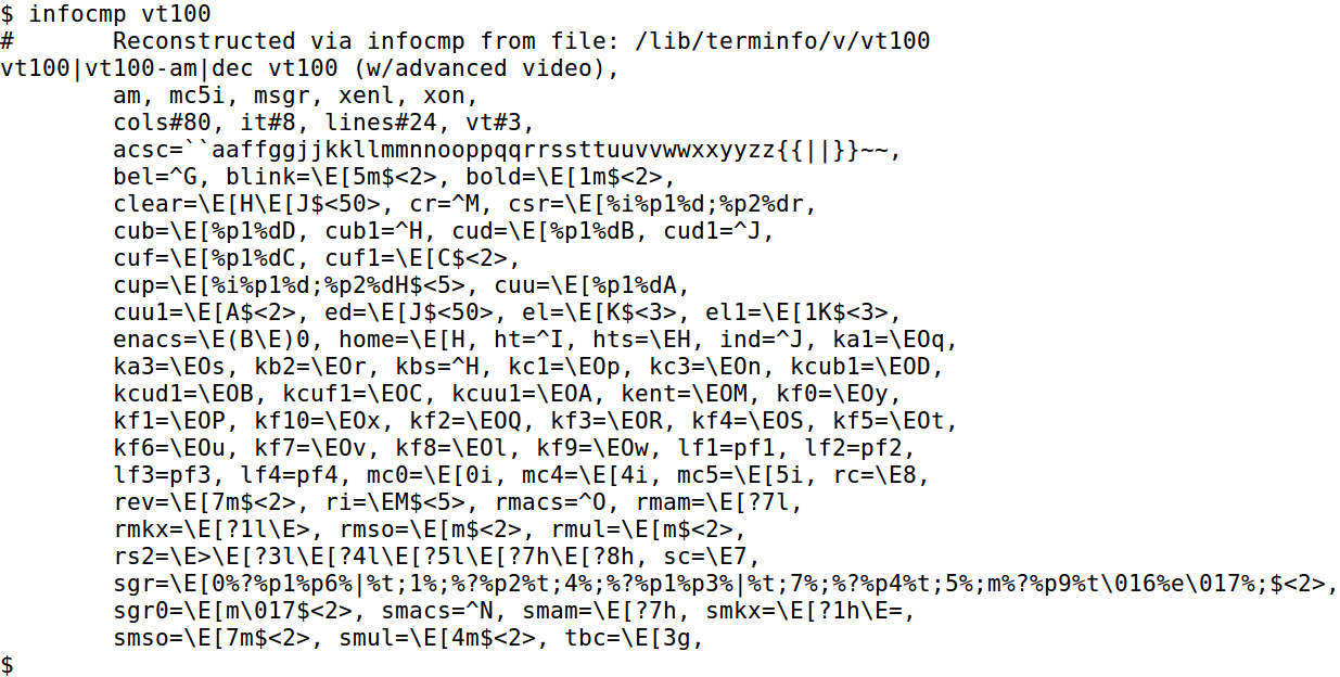 terminfo
